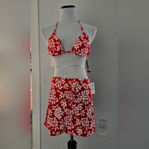 Esprit bikini and matching cover skirt, top large, bottom small